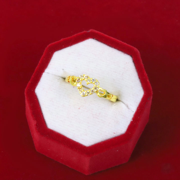 เเหวนทอง-ประดับเพชรcz-18k-รูปหัวใจ-เเหวนชุบไมครอน-เเหวนหมั้น-เเหวนเเต่งงาน-เครื่องประดับผู้หญิง