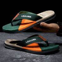 HOT★ผู้ชาย Outdoors Flip Flops 2023ฤดูร้อนสบายๆรองเท้า Slip-On รองเท้าแตะชายรองเท้าแตะ Mens ห้องน้ำ Zapatos cc56