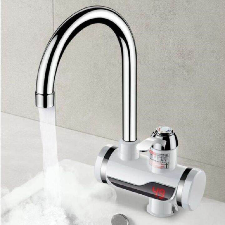 SHIPANFU Fast Shower Temperature Display Faucet Safe Kitchen Tankless ...