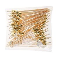 100PCS Bamboo Cocktail Picks Disposable Knotted Skewers Food Toothpicks For Appetizers Fruit Fork Sticks Kitchen Accessories