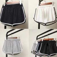 COD SDFGERGERTER [Ready Pants] Korean Loose Sports Shorts Women Running Yoga Wide-Leg Hot Pants Trendy Casual Outer Wear Home Pajamas Beach Summer