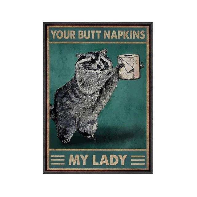 your-butt-napkins-my-lady-paper-canvas-painting-animal-posters-prints-wall-art-pictures-for-funny-toilet-wall-decoration-cuadros