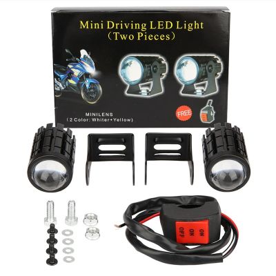 ไฟหน้ารถจักรยานยนต์ LED สปอตไลท์ Moto เสริมโคมไฟ DRL รถมอเตอร์ไซด์ไฟตัดหมอก12โวลต์สำหรับจักรยานอุปกรณ์เสริมในรถยนต์