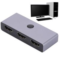 High Definition Multimedia Interface Splitter for Dual Monitors Bidirectional High Definition Multimedia Interface to Displayport Aluminum Alloy Switch Box Hub 4K HD High Speed Transmission noble