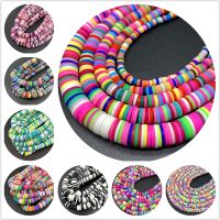 【CW】❡  400pcs/Lot 3/4/5/6mm 16inch Round Slice Clay Beads Spacer Polymer Jewelry Making Accessories