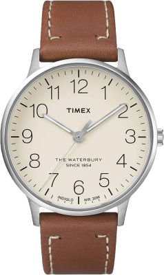 Timex Mens Waterbury Classic 40mm Watch Brown/Cream