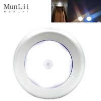 {Super bright bulb} MunLii ไฟไฟ LED กลางคืนกลมแบตเตอรี่เซ็นเซอร์การเคลื่อนไหวขับเคลื่อนไฟตู้ข้างเตียงไฟห้องนอนไฟตู้เสื้อผ้าที่บ้าน