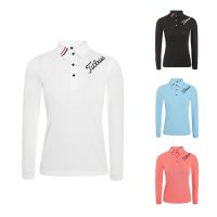 J.LINDEBERG PEARLY GATES  Amazingcre W.ANGLE Odyssey FootJoy❏♣  New Arrival Golf Apparel Womens Long Sleeve T-Shirt Sports Quick-drying Breathable Slim Fit Versatile Clothes POLO Shirt