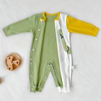 【Ready】? 0- mont baby sprg and autumn jumpsuit l moon baby boy long-sed romper -year-old new super cute and cute autumn clot