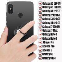 สำหรับ Samsung Galaxy A7 A5 A3 (2017) J2 J3 J5 J7 Max Note8 Note9 XCover 4s 5 Pro S9 S10e กลับผู้ถือแหวนวงเล็บกรณีปกอ่อน