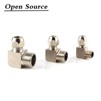 Pneumatic Fittings Male Thread 1/8 1/4 3/8 1/2 Elbow Brass Fit 4 6 8 10 12mm OD Tube Coupler Adapter Connector