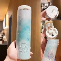 Starbucks Cup Anniversary Limited Gradient Sea Blue Piscestail Stainless Steel Thermos Cup Classic Goddess Companying Water Cup