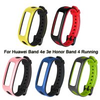 Soft Silicone Replacement Wrist Strap With Buckles Adjustable Sports Bracelet Strap For Huawei Band 4e 3e Honor Band 4 Running