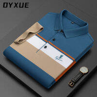 DYXUE nd Casual Polo Tshirts for Men Tops Logo Summer Striped High-quality Luxury Fashion Short Sleeve Polos Cotton Top 2022