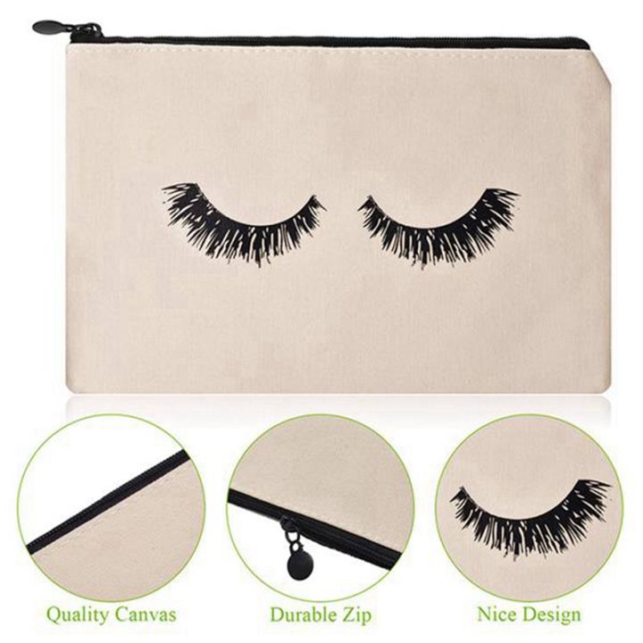 12pcs-canvas-printed-eyelash-file-multifunctional-makeup-bag-storage-bag-pencil-case