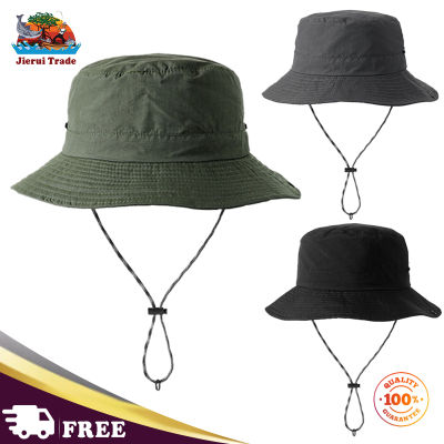 Jierui Topi Memancing ระบายอากาศได้สำหรับผู้หญิงผู้ชายผู้หญิง Upf50 Topi Bucket กลางแจ้งทนต่อการสาดกันน้ำกันยูวี