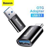 Baseus อะแดปเตอร์ USB 3.1 OTG Type C ตัวผู้ต่อ USB A ตัวแปลง10 Gbps ข้อมูล USBC สำหรับ Macbook Samsung Xiaomi Huawei