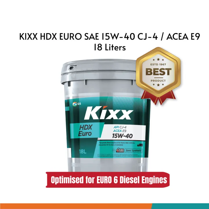 GS KIXX HDX EURO 15W40 CJ4 / ACEA E9 (18 liters) Synthetic Diesel