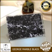 ACRYLIC SERVING TRAY MARBLE BLACK ถาดอะคริลิค ถาดลายหินอ่อน สีดำ เคลือบอะคริลิค ถาดเสิร์ฟ ถาดเสริฟ ทรงสี่เหลี่ยมผืนผ้า ถาดใส่ของ ถาดเสิร์ฟ ถาดเ