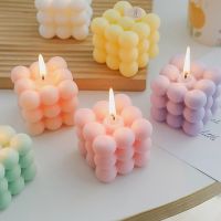 Creative Bubble Cube Candle Square Mini Scented Candles Wedding Souvenir Party Home Decoration Photo Props Birthday Gift