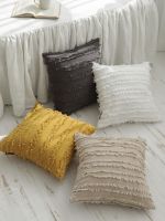 hot！【DT】▥✾❐  Cushion Cover Cotton Boho Pillows for Sofa Room 45x45cm Pillowcase