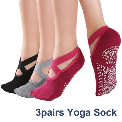 รองเท้าบัลเลต์สำหรับผู้หญิง,Swr-04ถุงเท้าโยคะถุงเท้าพันแผล3คู่กันลื่นแห้งเร็วลื่นถุงเท้าเต้นสำหรับใส่ออกกำลัง