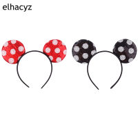 10pclot Fashion DOT Big Glitter Sequin Bow Mouse Ears Hair Band Women Glirs Chic Delicate Headband Hairband DIY Hair Accessory