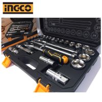 INGCO ชุดลูกบล็อค 1/2 นิ้ว 25 ชิ้นชุด รุ่น HKTS12251 ชุดประแจบล็อค ชุดบ๊อกซ์ (25 Pcs 1/2 Socket Set)