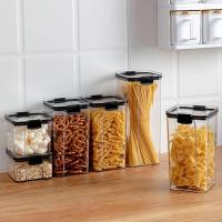 800ML Food Storage Container Plastic Kitchen Refrigerator Noodle Box Multigrain Storage Tank Transparent Sealed Cans
