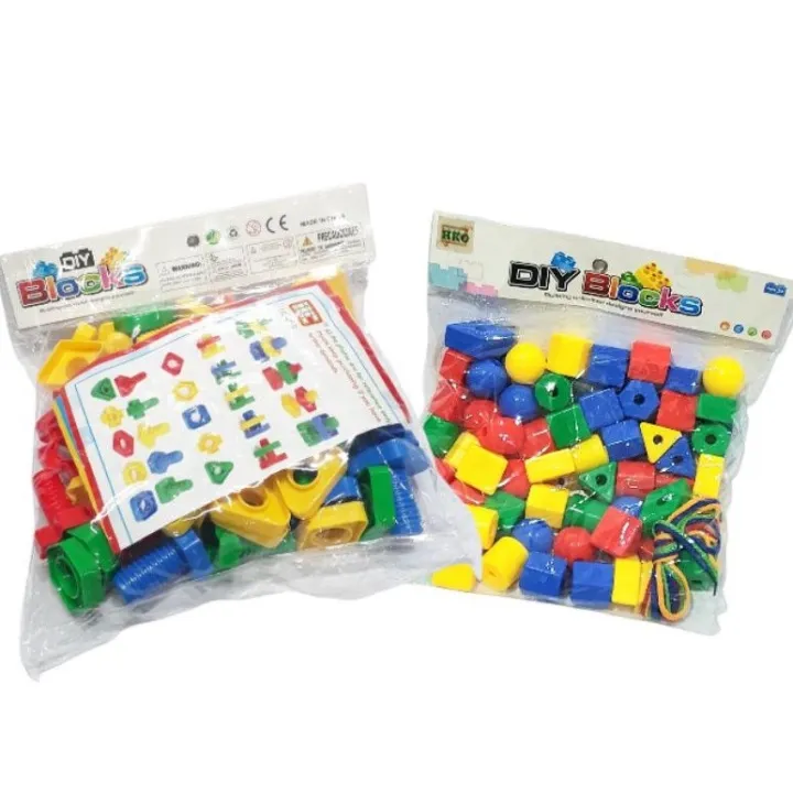 Mainan Edukasi Lego Mur Baut Ronce Geometri Lego Stick Edukatif Anak ...