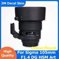 สำหรับ Sigma 105มิลลิเมตร F1.4 DG HSM ศิลปะสำหรับ Canon เมากล้องเลนส์สติ๊กเกอร์เสื้อห่อฟิล์มป้องกันป้องกันรูปลอกผิว1051.4