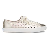 Keds รุ่น Kickstart Ks Heart Perf Leather รองเท้าผ้าใบหนัง ผู้หญิง สี CHAMPAGNE - WH63079