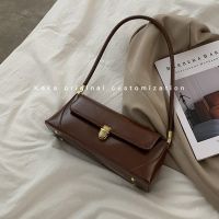 French niche handbags for women 2021 new trendy fashion retro armpit bag baguette bag second-hand shoulder bag 【JYUE】