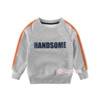 Todds &amp; Kids Toys เสื้อแขนยาวเด็ก เสื้อกันหนาวเด็ก เสื้อหนาวเด็ก แขนยาว สีเทา/กรมท่า ลาย Handsome (อายุ 2-8ปี, ไซส์ 90-140)