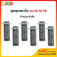 ชุดพุกตะกั่วพร้อมสกรู 5/16 จำนวน 6 ตัว/ชุด (มีสินค้าพร้อมส่งทันที)