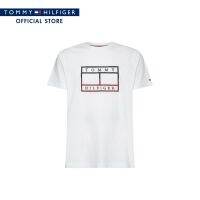 HMTOMMY HILFIGER เสื้อยืดผู้ชาย รุ่น MW0MW25763 YBR - สีขาว