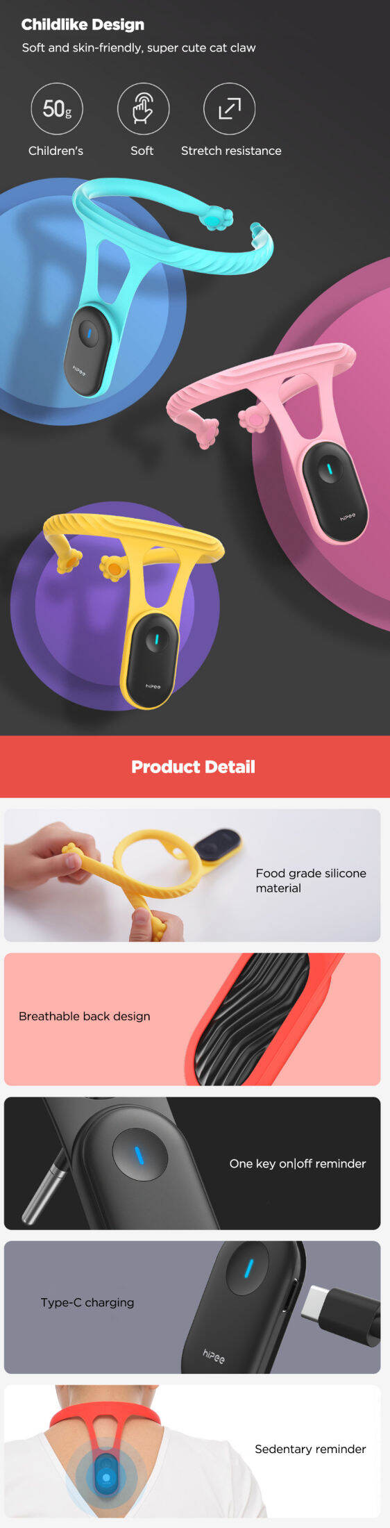 Xiaomi Youpin Hipee สมาร์ทท่าทางแก้ไขท่าทางการฝึกอบรมอุปกรณ์ Corrector ...