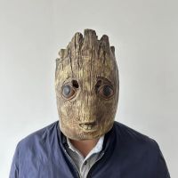 Movie Roles Lovely Tree People Groot Mask Adult Cosplay Costume Accessory Props Halloween Superhero Cosplay Headgear Latex Mask