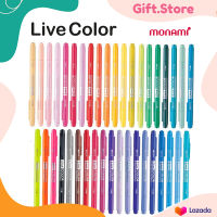 ปากกาสี Live Color ไลฟ์คัลเลอร์ Monami ขนาดหัว 0.6 และ 1.2 MM เซ็ต 39 สี