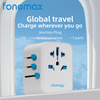 Fonemax International Travel Adapter 2 USB และ3 Type C Power Adapter Fast Charging Euukusaaus Plug สำหรับ Travel Adapter