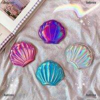 【BEIBEI】 Awhrme Sea Shell Shape Compact Cosmetic Mirror PU Leather Double Sided Makeup Magnifier