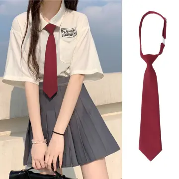 Ladies Burgundy Ribbon Tie