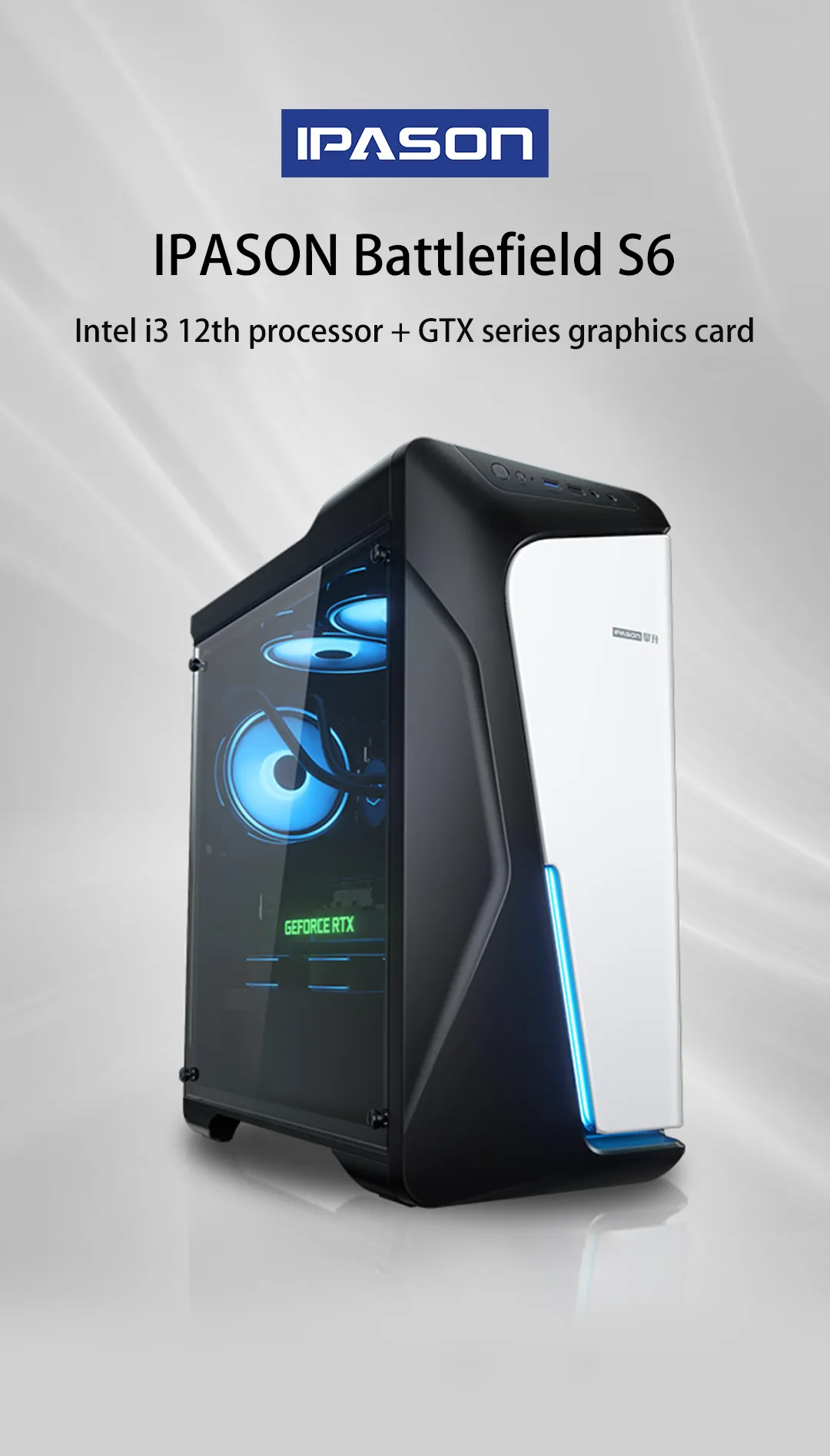 IPASON Desktop Computer Gaming PC I3 12100 H610 4 Cores 8 Threads DDR4 ...