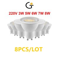 8ชิ้น MR16 GU10 GU5.3 AC220V AC120V สปอตไลท์ไฟ LED 3W-8W มุมลำแสงหลอดไฟ Led 38 120องศาสำหรับบ้านหลอดไฟในร่มสำหรับโต๊ะ