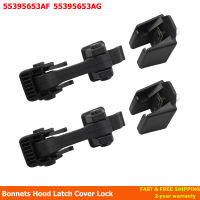 2X เครื่องยนต์ Bonnets Hood Latch สำหรับ Jeep Wrangler 2007-2018 ABS สีดำ Hood Lock สำหรับ Jeep Wrangler รถ Hood ล็อค55395653AF