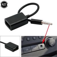 1pc Car MP3 Player Converter 3.5 mm Male AUX Audio Jack Plug To USB 2.0 Female Adapte Converter Cable 15cm