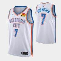 [High Quality]Mens New Original NBA Thunder 7 Chet Holmgren Jersey Association Edition White Swingman Heat-pressed