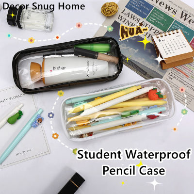 【Free Shipping】กระเป๋าซิปเครื่องเขียนนักเรียนพีวีซีกันน้ำกล่องดินสอแบบพกพาแฟชั่นง่ายกล่องดินสอ