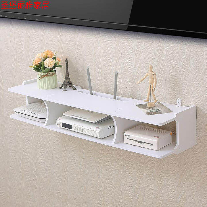 Living room TV wall rack settop box partition wallmounted cat router
