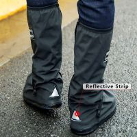 【LZ】✉☾  Capa de sapato preta para homens e mulheres impermeável com refletor High Top Clear Shoes Capa de poeira para motocicleta Capa de chuva de bicicleta